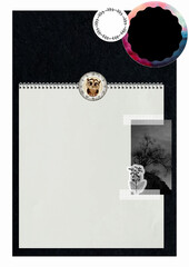 Plantilla de apuntes aesthetic colores oscuros