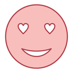 In Love Emoji Icon Design