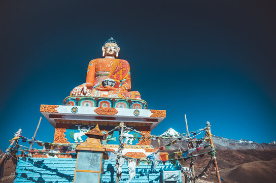 Giant buddha statue in Langza, Himachal, India