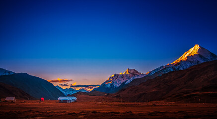 Camping ground near Chandra Taal in himacahal pradesh, india