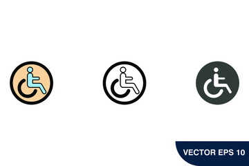 toilet icons  symbol vector elements for infographic web