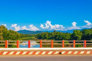 Panorama of the landscape Mekong river and Luang Prabang Laos.