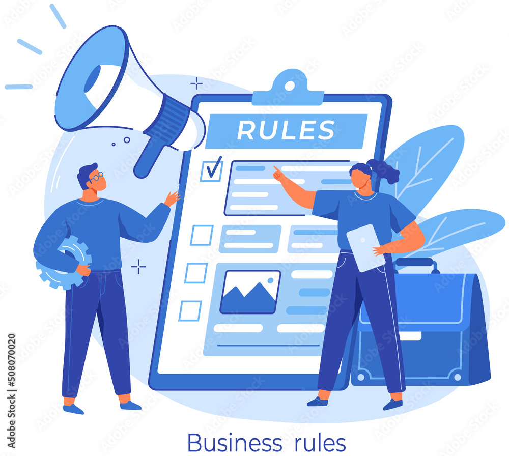 Aufkleber people near giant clipboard, task done and check mark ticks. businesspeople check document with rule