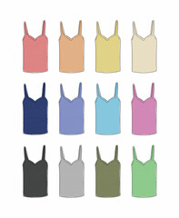 ノースリーブのイラストセット