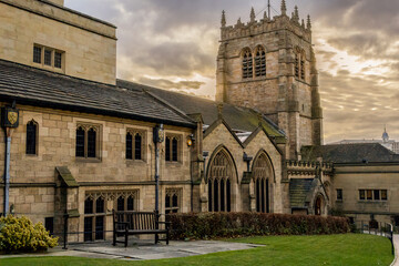 People have worshipped on the site of Bradford Cathedral since the 8th century and what developed into the parish church became a cathedral in 1919 when Bradford Diocese was created - obrazy, fototapety, plakaty