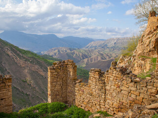 Old abandoned ghost town of Gamsutl, Dagestan, Russia