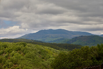 Fototapeta na wymiar Landscape of the province of Salamanca (Spain). Mountains of the Central system, near the border with Portugal