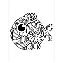 Ocean Animals Mandala coloring pages