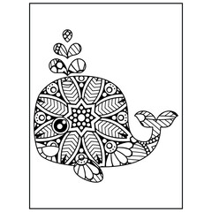 Obraz premium Ocean Animals Mandala coloring pages