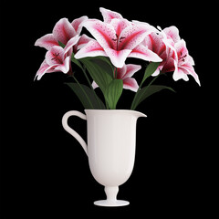 pink lily in a vase