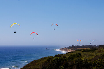 paragliding on the beach