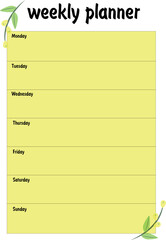 Weekly planning notes paper flowers