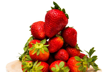 Fresh strawberries on white background