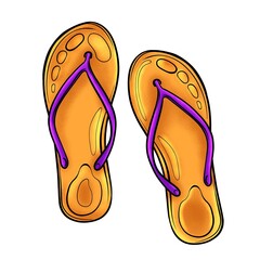 Slates beach doodle sticker on white background