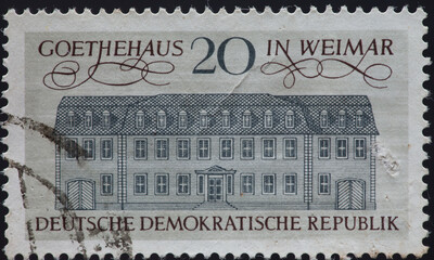 GERMANY, DDR - CIRCA 1967: a postage stamp from GERMANY, DDR, showing the historic house of the...