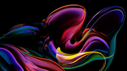 Color design background, Gradient colorful abstract background, luxury abstract for a mobile screen concept, mobile screen, phone desktop and wallpaper, 3D rendering of silky and smooth oil paint ,
