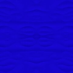 Beautiful seamless blue abstraction with horizontal sinuous lines with symmetrical patterns. The texture and background of the blue liquid. 3D image.
