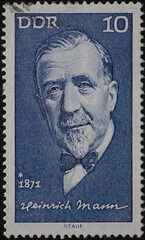 GERMANY, DDR - CIRCA 1971: a postage stamp from GERMANY, DDR, showing a portrait of the writer...