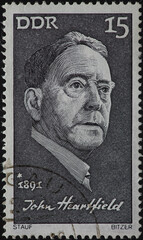 GERMANY, DDR - CIRCA 1971: a postage stamp from GERMANY, DDR, showing a portrait of the graphic...