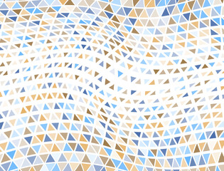 Simple triangles halftone background. Triangular fade elements cover backdrop. Stylish