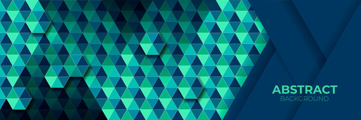 Fototapeta na wymiar Stylish abstract vector background with geometric shapes in turquoise tones. Nice banner or wallpaper for websites, posters or advertising