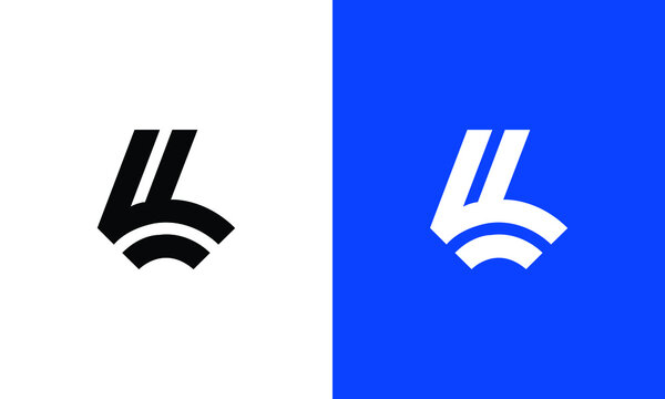 L LL logo design concept with background. Initial based creative minimal monogram icon letter. Modern luxury alphabet vector design