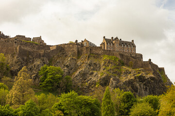 Fototapeta na wymiar view to castle hill in Edinburgh