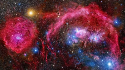Star Birth. Stars form in nebula and clouds of dust and gas.
