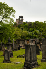 Fototapeta premium tombstone at the Old Calton Cemetery in Edinburgh