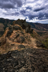 landscape with blue sky
