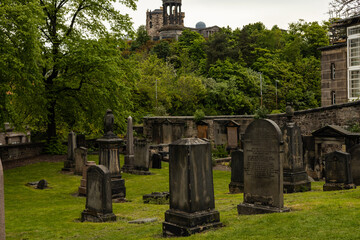 Fototapeta premium tombstone at the Old Calton Cemetery in Edinburgh