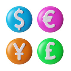 Currency 3D Illustration