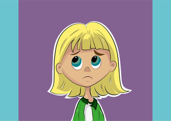 little girl  emoji cartoon