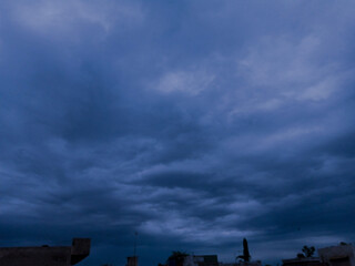 clouds over the city