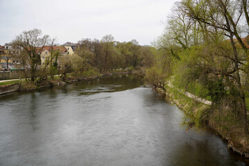 Regensburg a well preserved medieval town in Bavaria photographed in spring