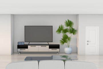 Home interior. Living room. 3D illustration