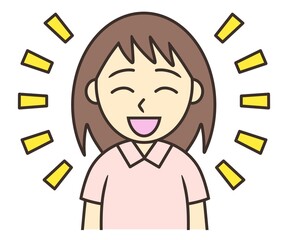 A young woman with a bright smile