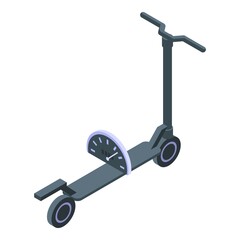 Scooter icon isometric vector. Food delivery. Online parcel