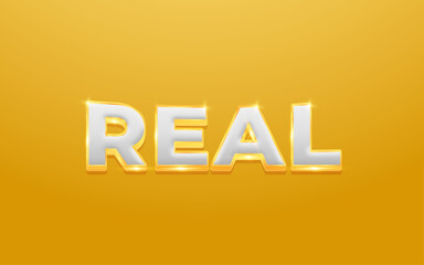 Real 3d editable text effect with Golden background