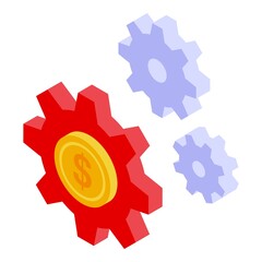 Obraz premium Business training icon isometric vector. Speaker seminar. Lecture motivation