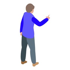 Motivational speaker icon isometric vector. Seminar audience. Conference lecture