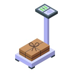 Parcel weight service icon isometric vector. Delivery food. Home package