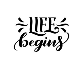 Hand drawn motivation lettering phrase in modern calligraphy style. Inspiration slogan for print and poster design. Vector illustration