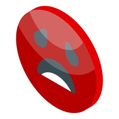 Bad satisfaction level icon isometric vector. Customer feedback. Meter gauge