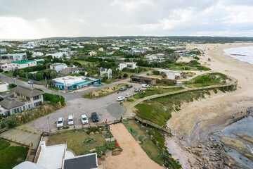 Fototapeta na wymiar Vista aerea desde un drone de Jose Ignacio, Uruguay