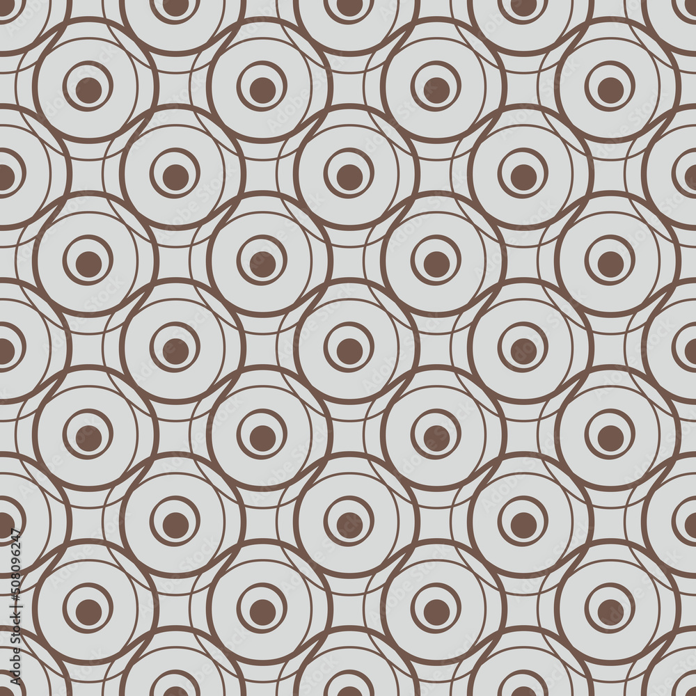 Poster The decor is patterned rings interconnected and seamless. Vector texture from rings.