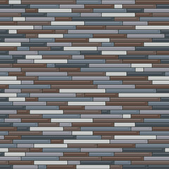 Wall sticker for the kitchen. Vector pattern of mosaic bricks. Kitchen interior in the form of oblong layered bricks.