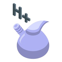 Hydrogen experiment icon isometric vector. Test scientific. Medical health
