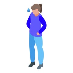 Girl gynecology health icon isometric vector. Woman hormone. Age period