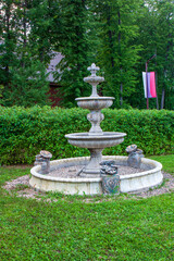 Fototapeta na wymiar Outdoor water fountain for garden decoration